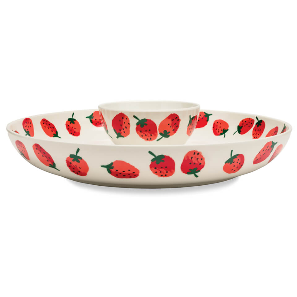 Kate Spade Melamine Chip And Dip Bowl - Strawberries