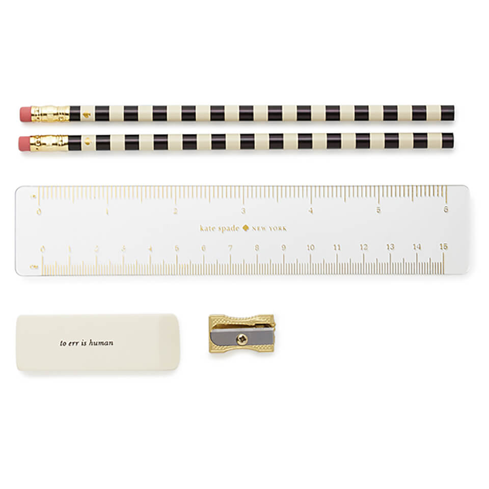 Kate Spade Pencil Pouch and Stationery Set - Seersucker