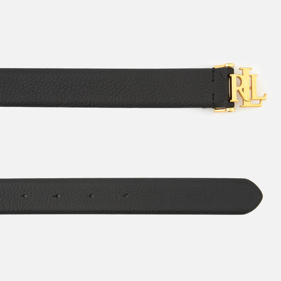 Lauren Ralph Lauren Women's Two Tone Pebbled Belt - Black