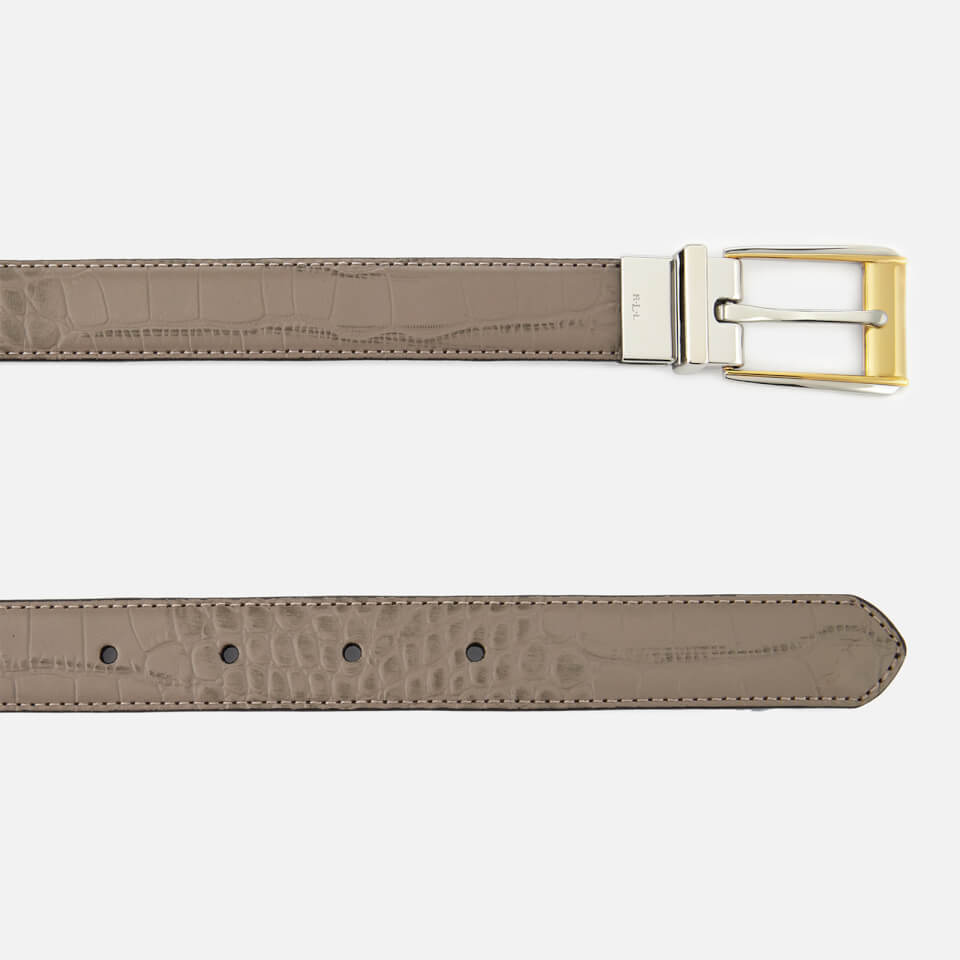 Lauren Ralph Lauren Women's 3/4 Reversible Skinny Belt - Taupe/Navy