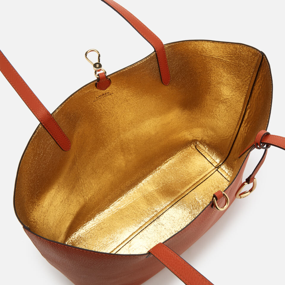 Lauren Ralph Lauren Women's Merrimack Reversible Medium Tote Bag - Burnt Orange/Gold