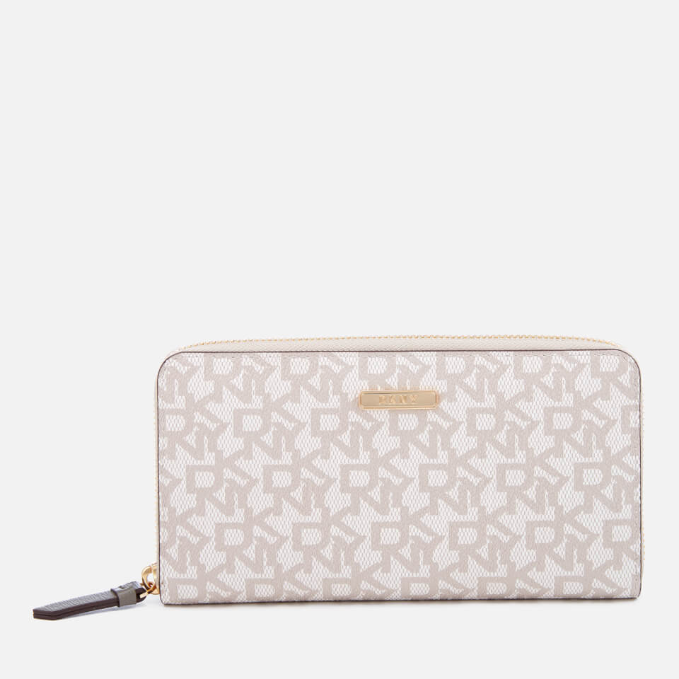DKNY Women's Bryant Large Zip Around Purse - Hemp Logo Clay