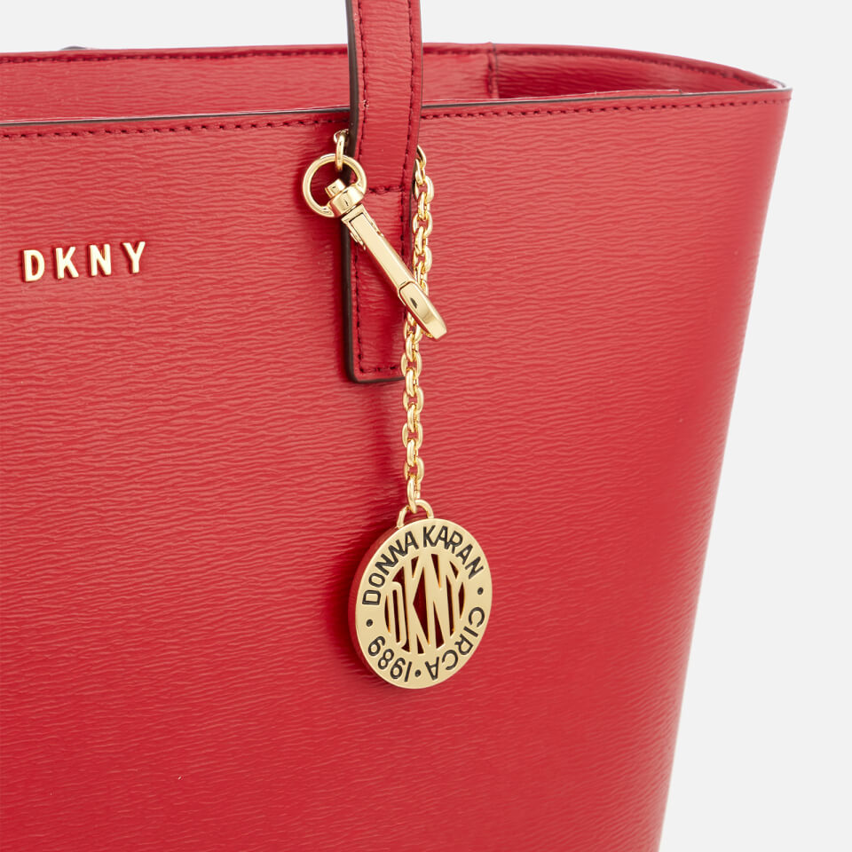 DKNY Women's Bryant Medium Sutton Textured Leather Tote Bag - Safari Red