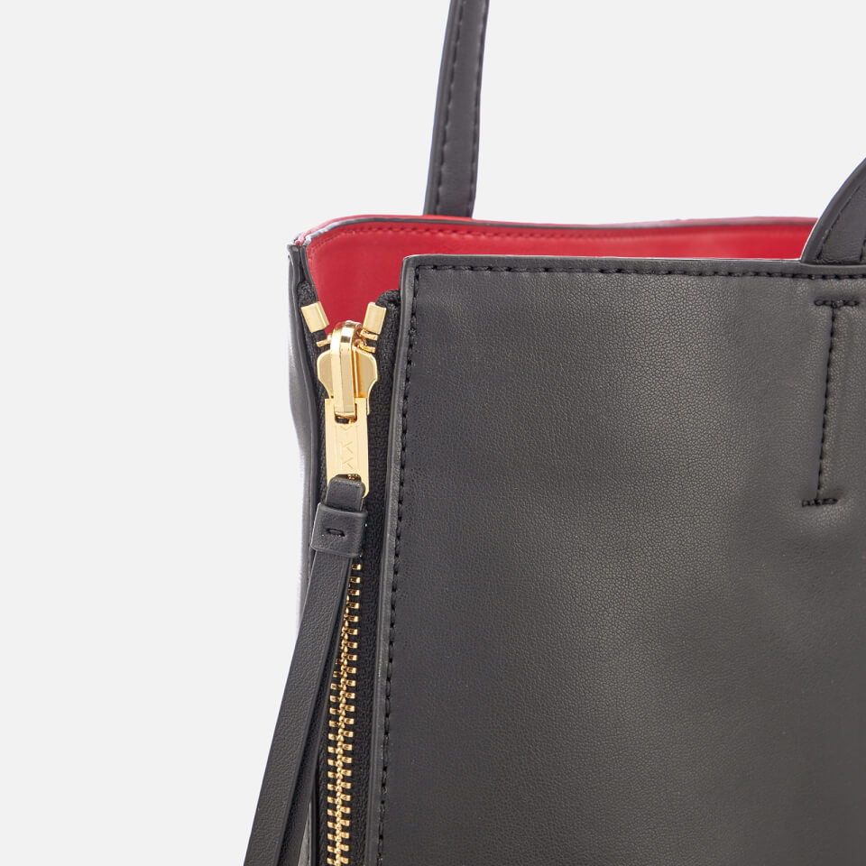 DKNY Women s East West Reversible Tote Bag Black Red