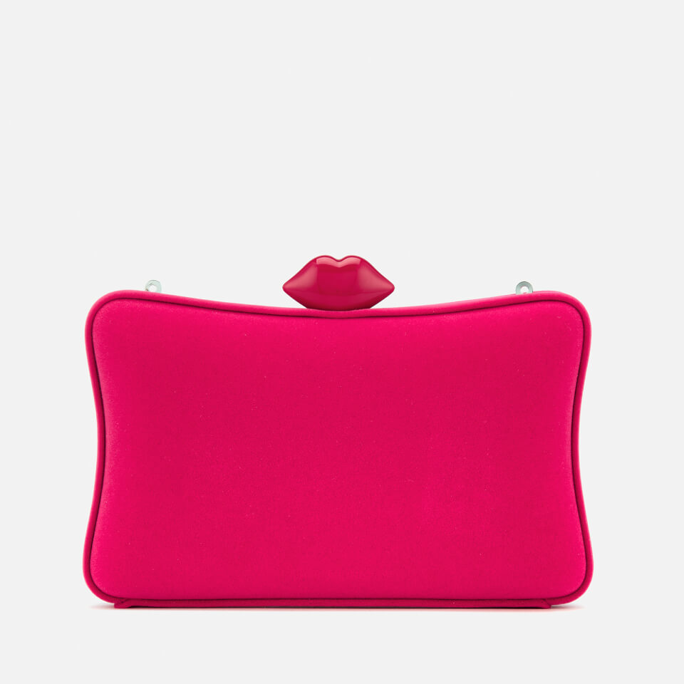Lulu Guinness Women's Velvet Lavinia Clutch Bag - Hot Pink