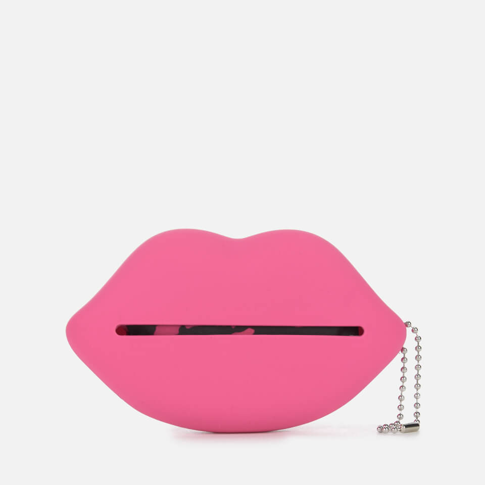 Lulu Guinness Women's Silicone Lip Foldaway Shopper Bag - Hot Pink