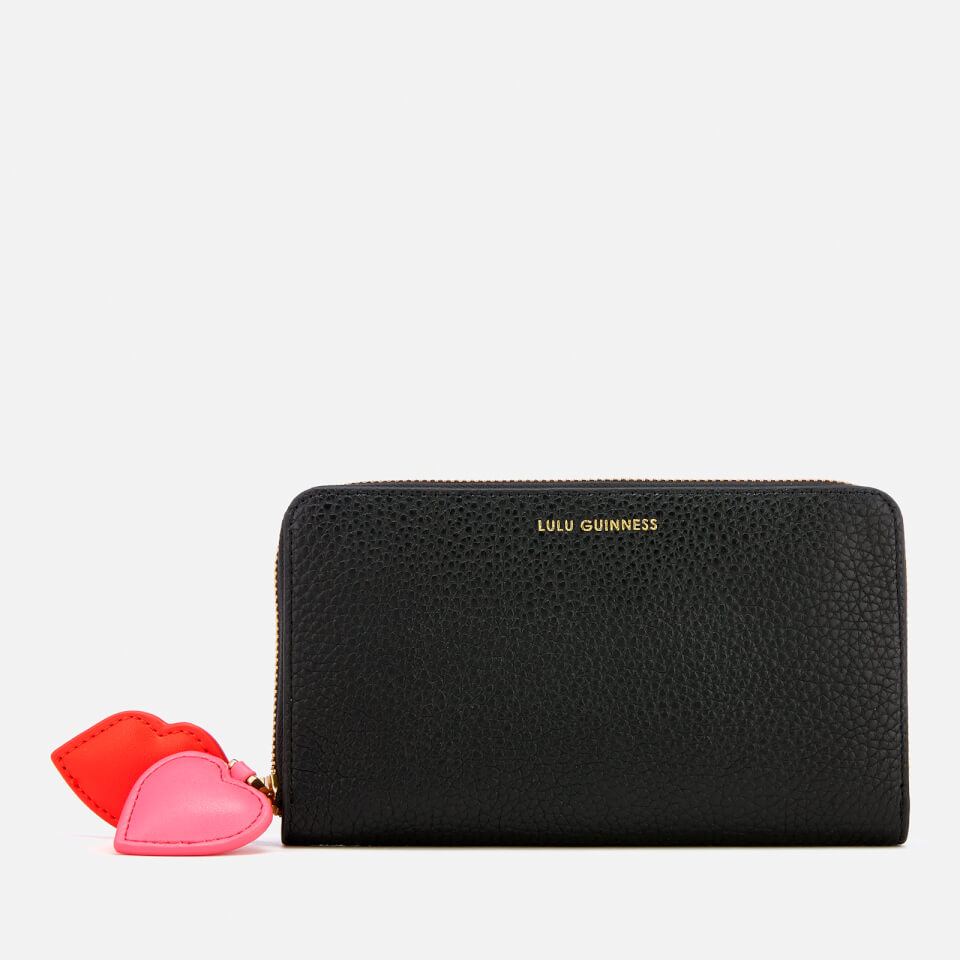Lulu Guinness Women's Hearts and Lips Continental Wallet - Black
