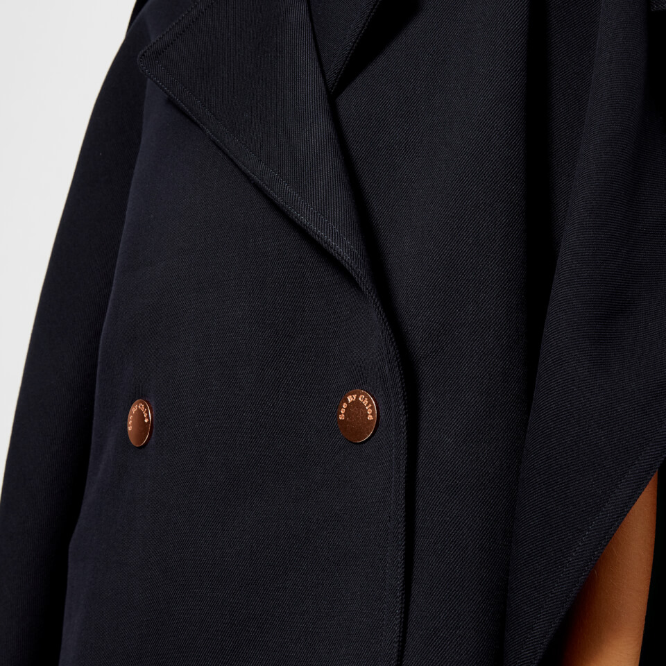 See By Chloé Women's Double Breasted Jacket - Ink Navy | Coggles