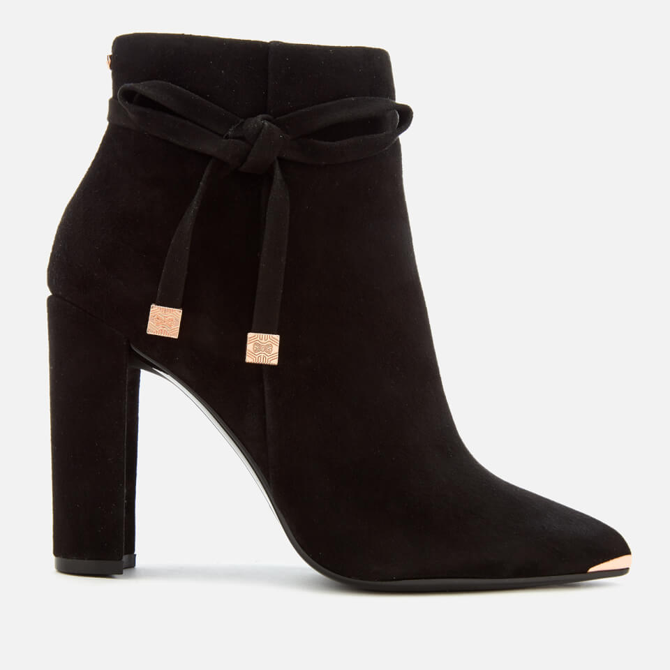 Ted Baker Women s Qatena Suede Heeled Ankle Boots Black Allsole