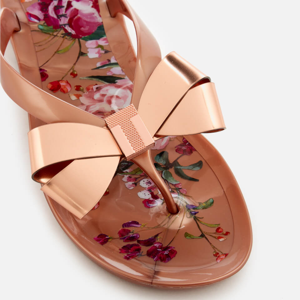 Gold ted baker flip flops discount
