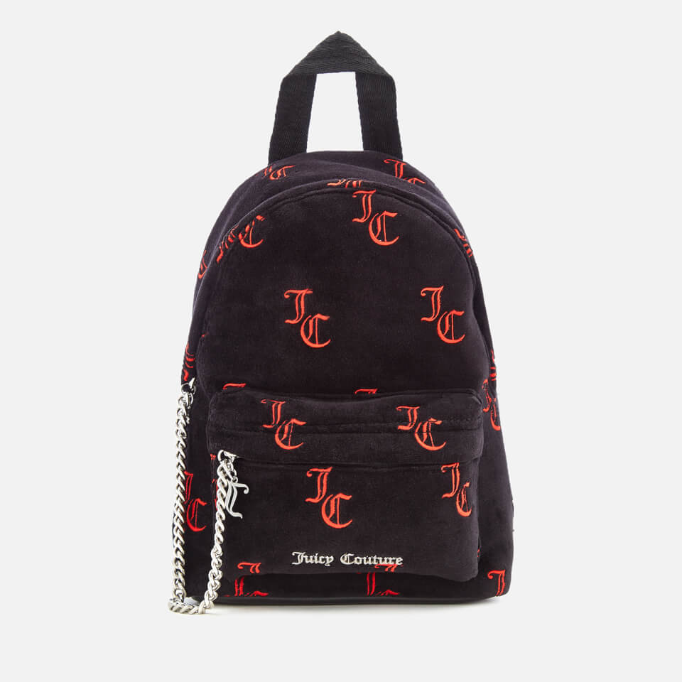 Juicy Couture Juicy Couture Black Monogram Mini Backpack
