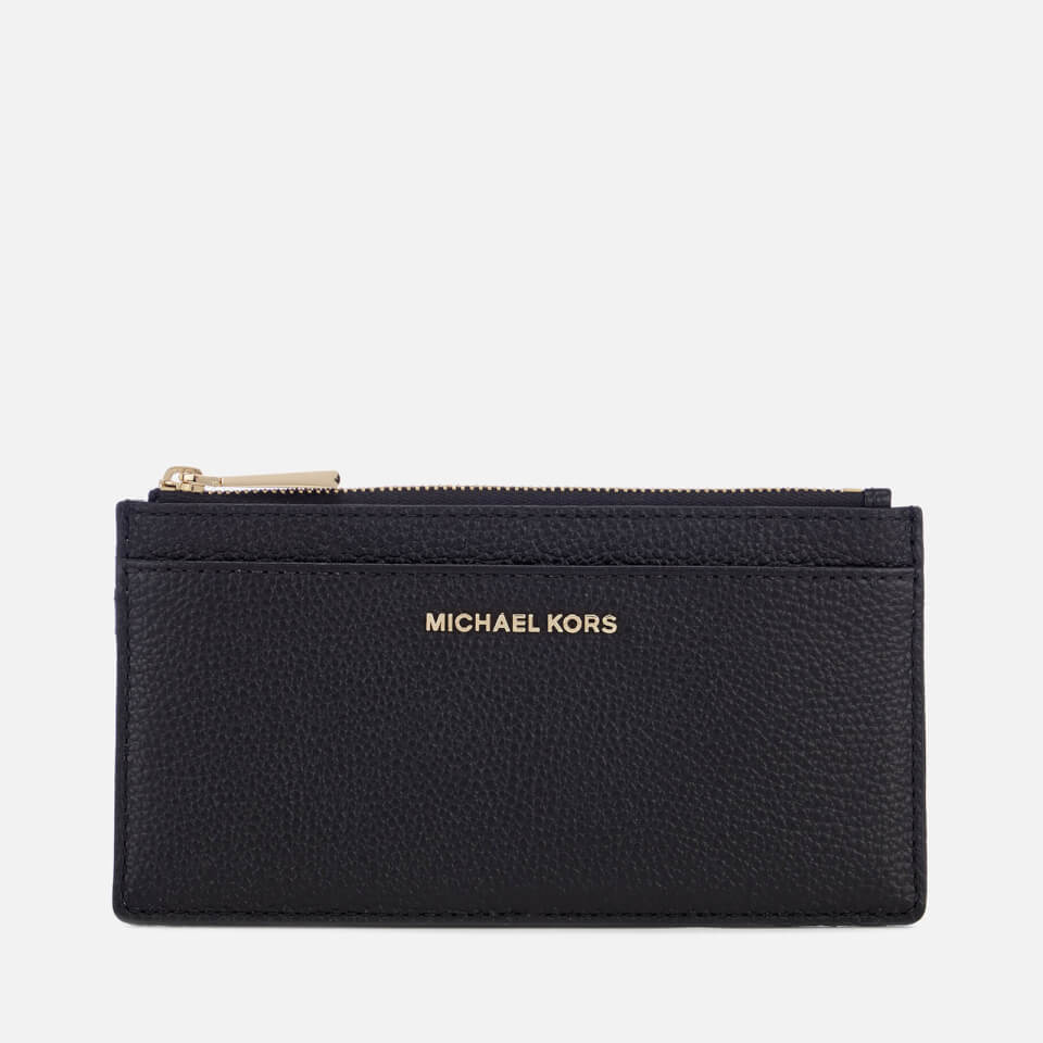 MICHAEL MICHAEL KORS Women's Mercer Pebble Large Slim Card Case - Black