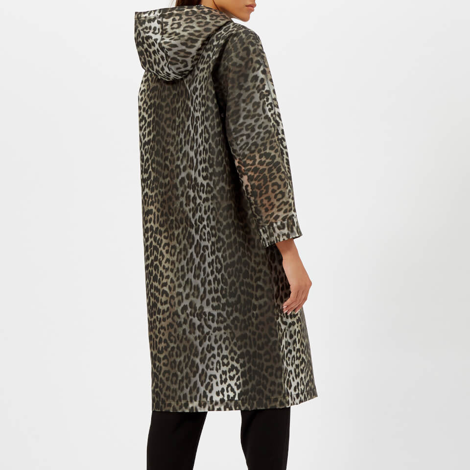 Ganni leopard rain coat hot sale
