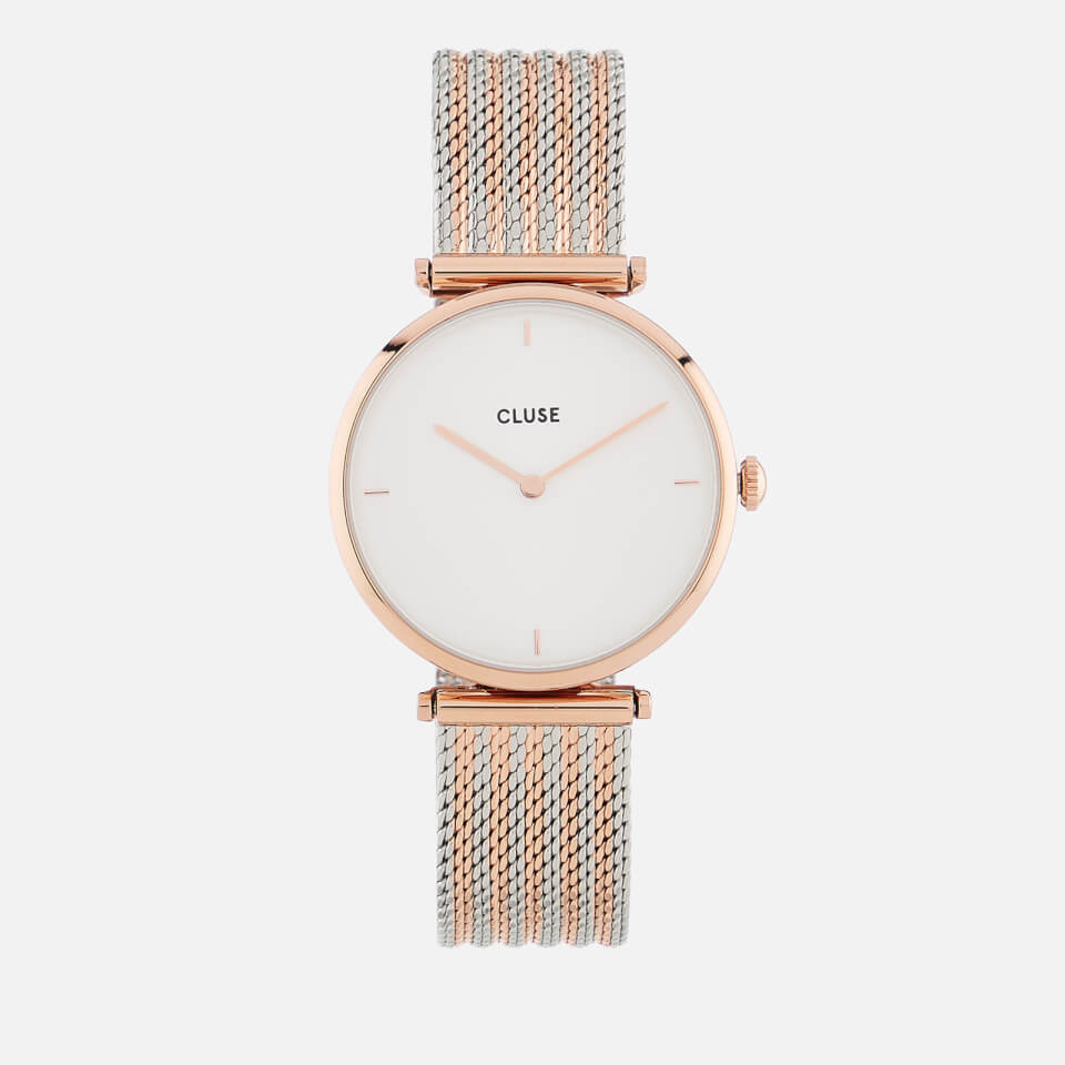 Cluse Women's Mixed Mesh Watch - Gold/Silver