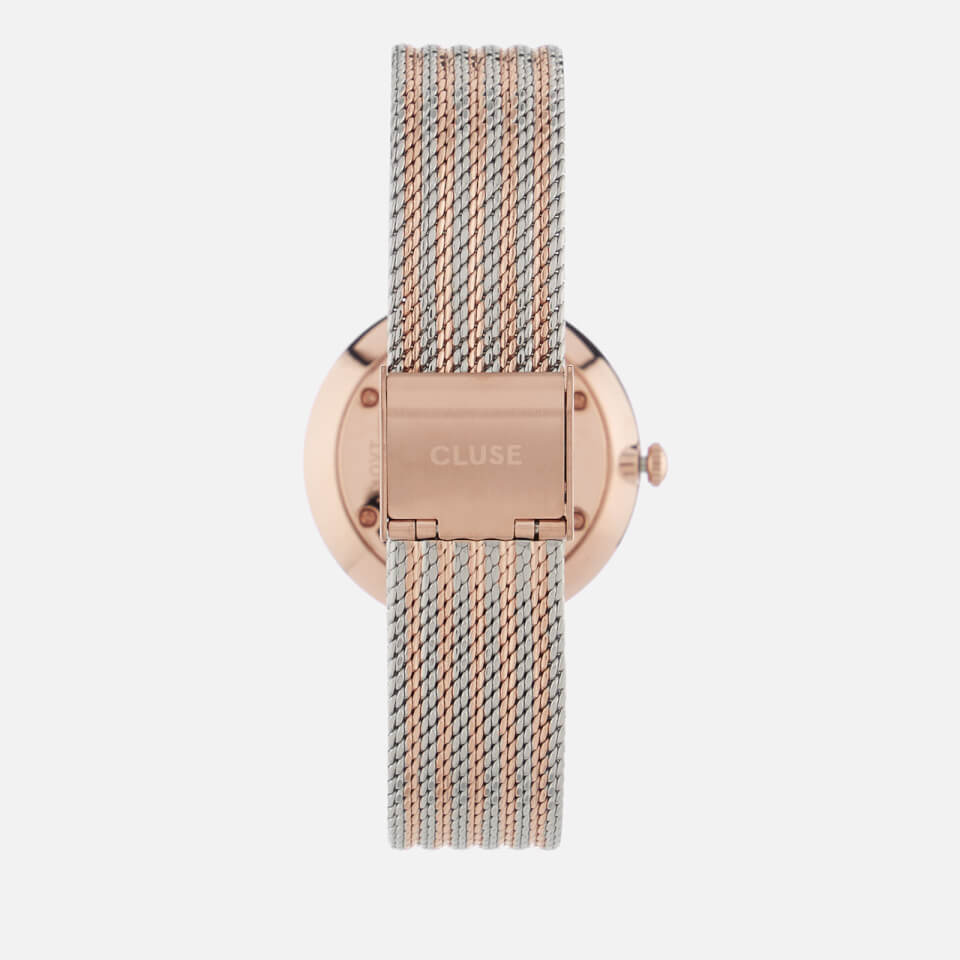 Cluse Women's Mixed Mesh Watch - Gold/Silver