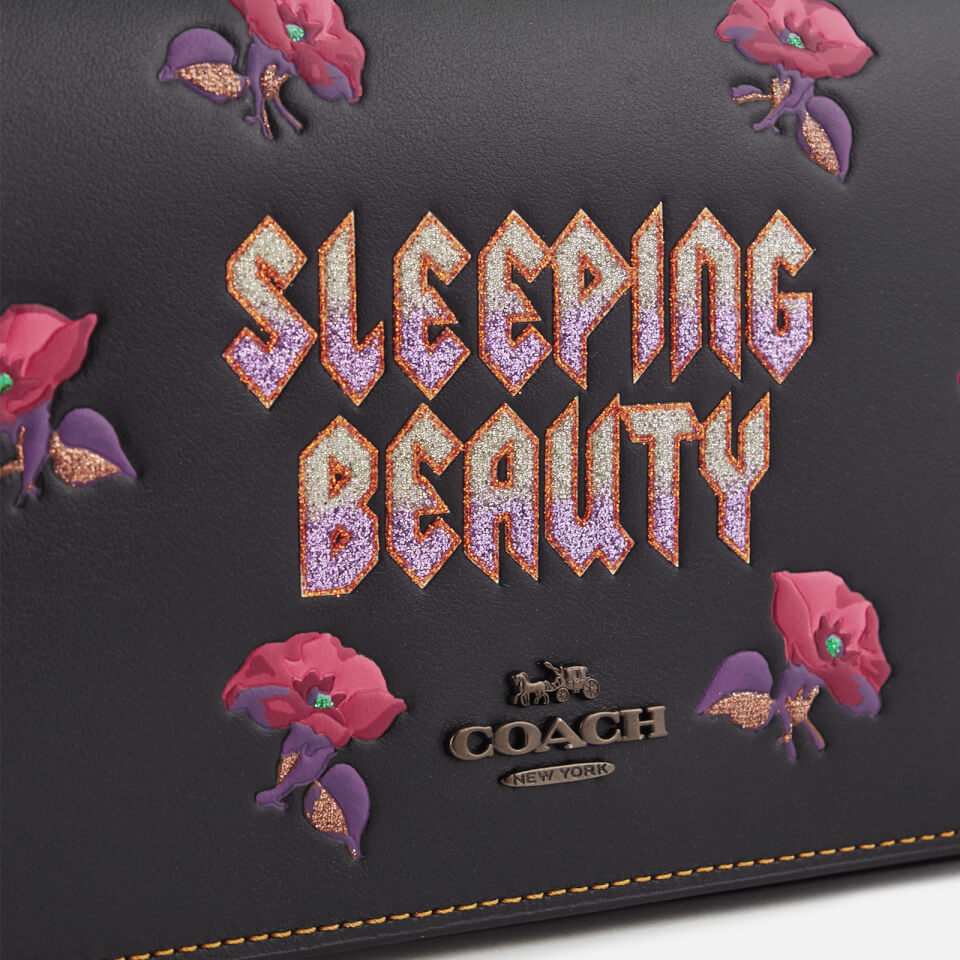 Coach 1941 Women's Disney X Coach Sleeping Beauty Foldover Crossbody Clutch Bag - Black/Magenta