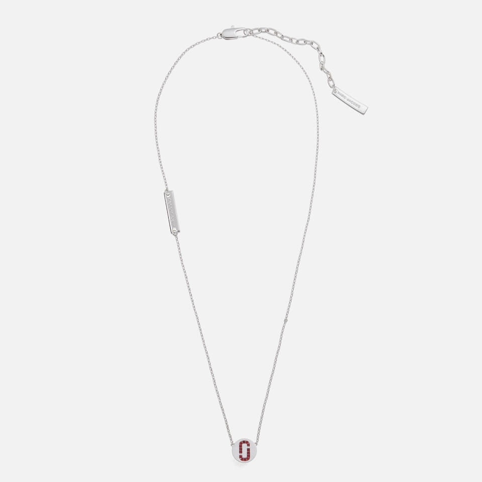 Marc Jacobs Women's Double J Pave Pendant - Red/Silver