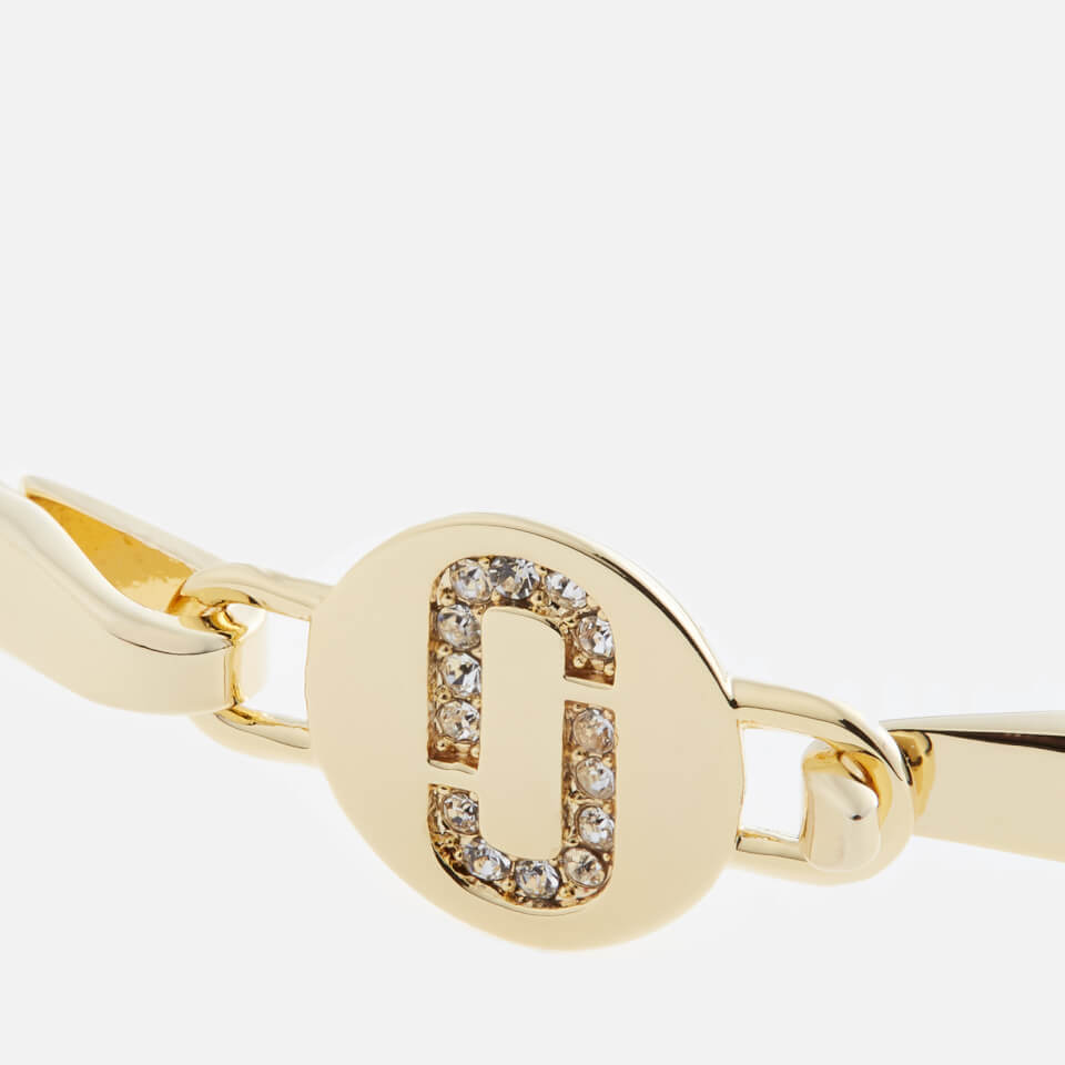 Marc Jacobs Women's Double J Pave Cuff - Crystal/Gold