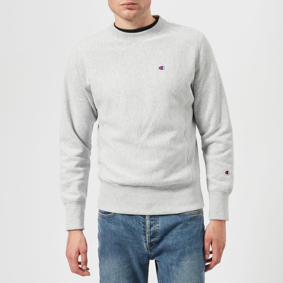 Champion Men's Crew Neck Sweatshirt - Grey Marl | Coggles