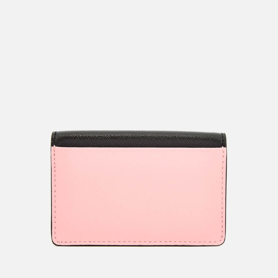 Marc Jacobs Women's Snapshot Business Card Case - Black/Baby Pink