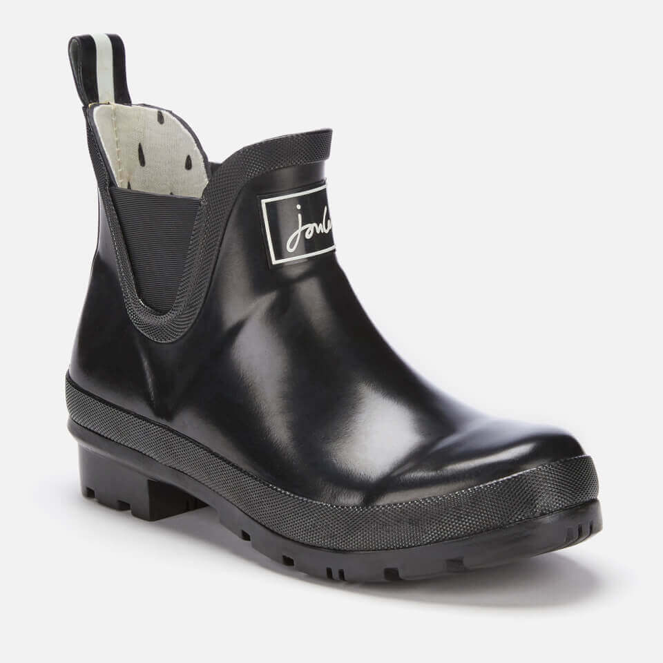 Joules black awre gloss Welli