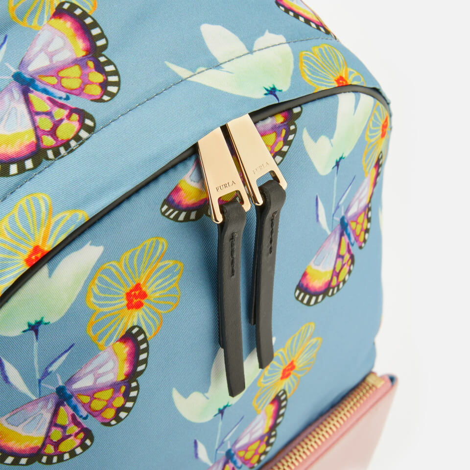 Furla Women's Giudecca Small Backpack - Blue/Blush Print