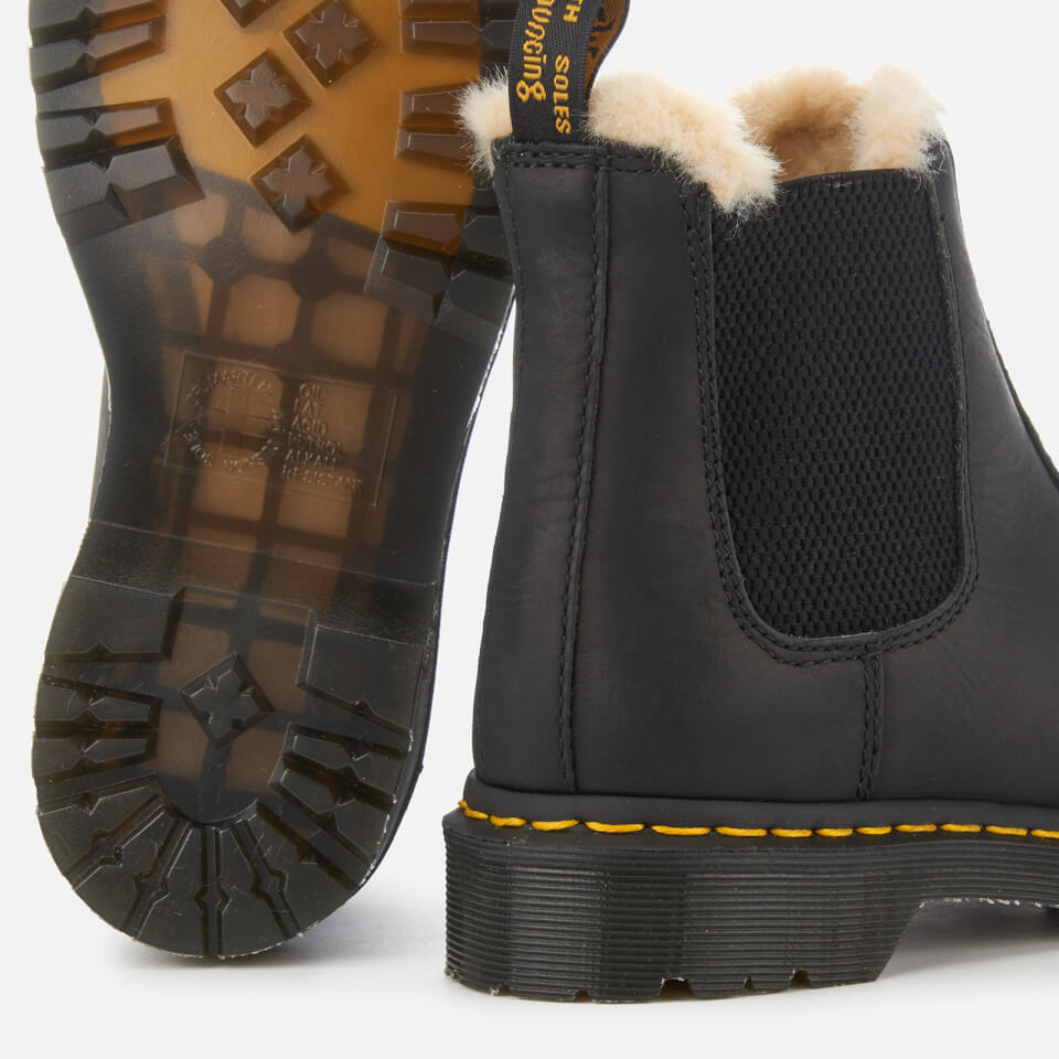 Dr. Martens Women s 2976 Leonore Faux Fur Lined Chelsea Boots Black UK 3 Black Allsole