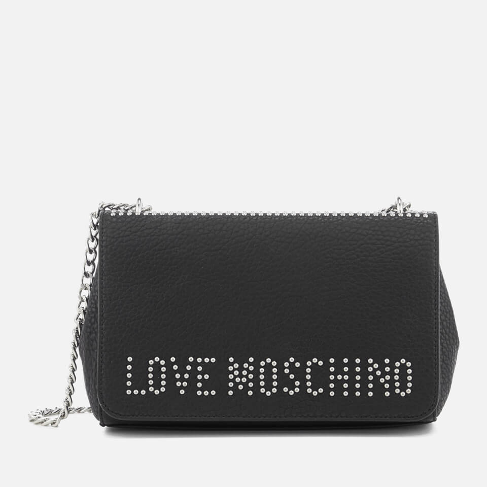 Love Moschino Women's Logo Chain Handle Cross Body - Black