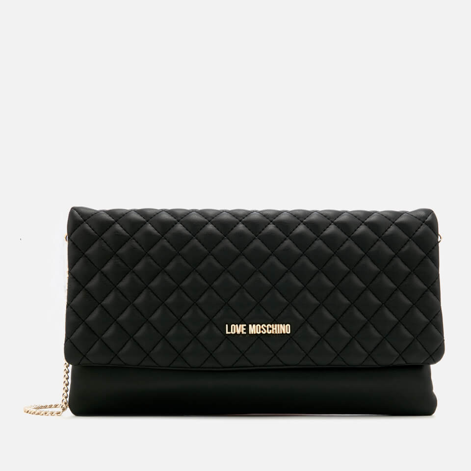 Love Moschino Women's Small Quilted Cross Body Bag - Black