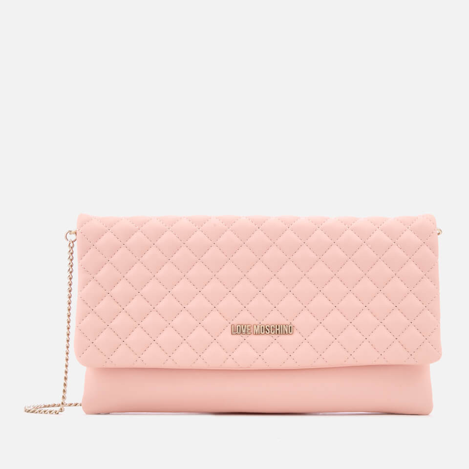 Love Moschino Women's Small Quilted Cross Body Bag - Pink