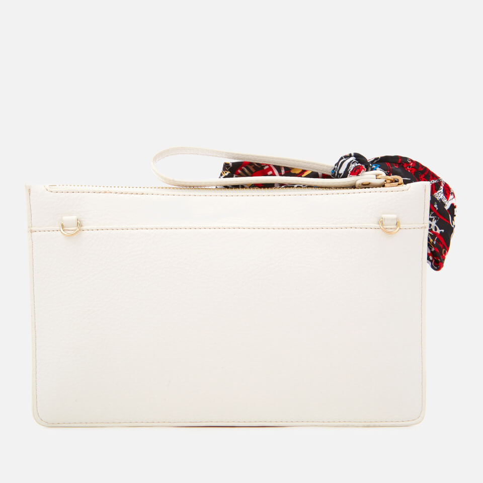 Love Moschino Women's Small Zip Pouch Bag - White