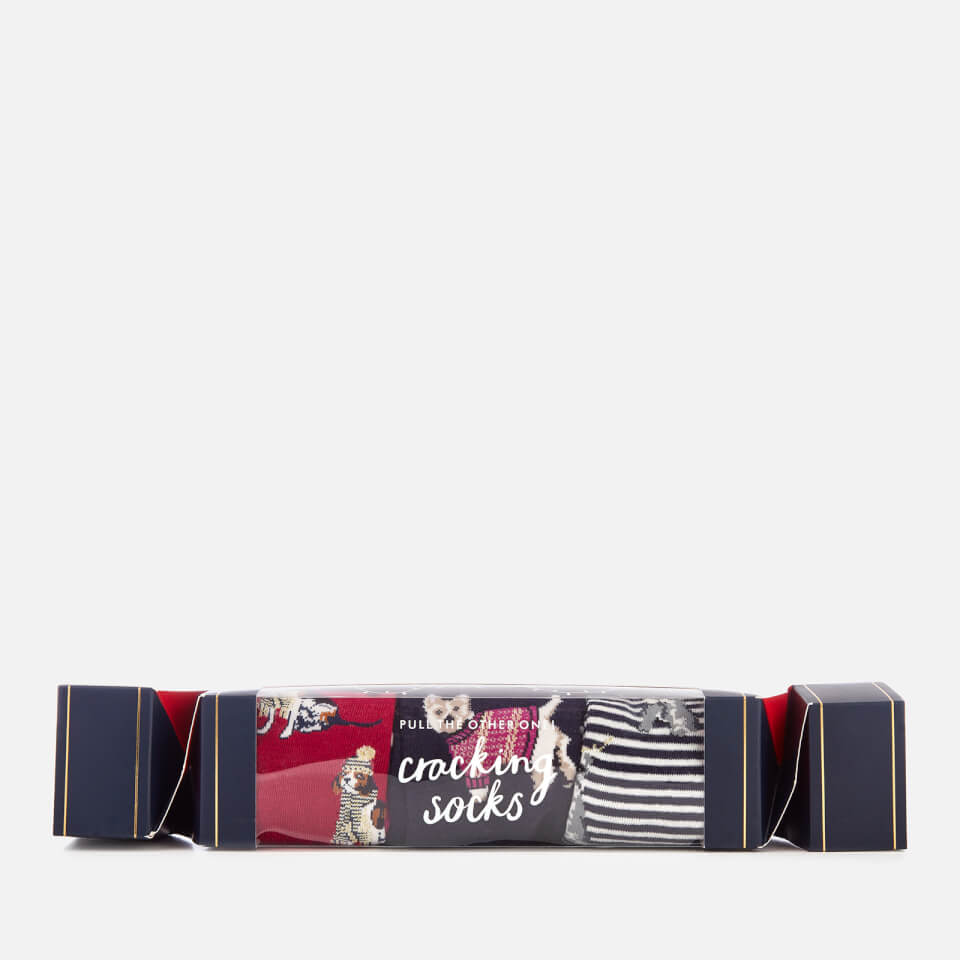 Joules Women's 3 Pack Cracking Socks Gift Set - Dog
