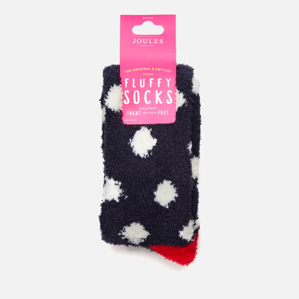 Joules Women's Fabulously Fluffy Socks - Navy Spot