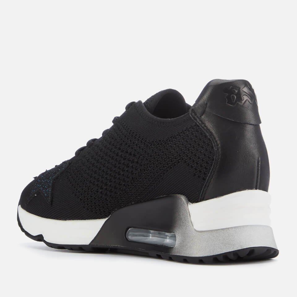 Ash Women s Lucky Star Knitted Trainers Black Allsole