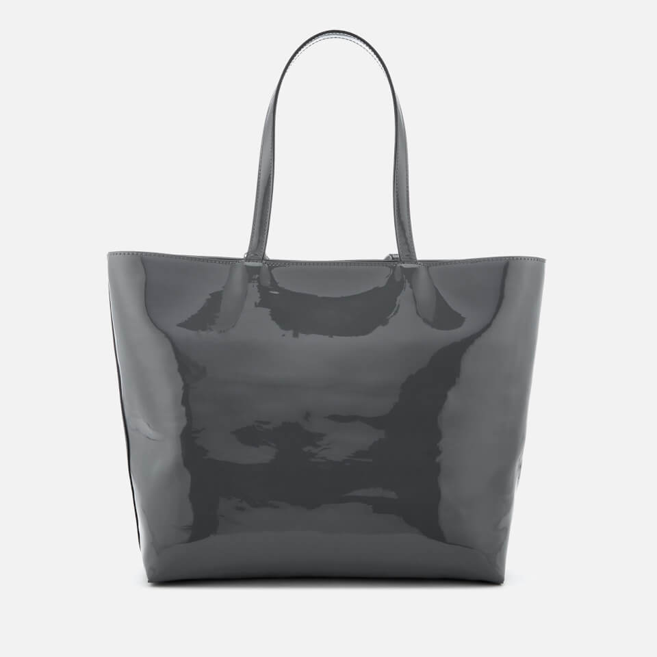 Armani Exchange Women's Patent Logo Tote Bag - Grey