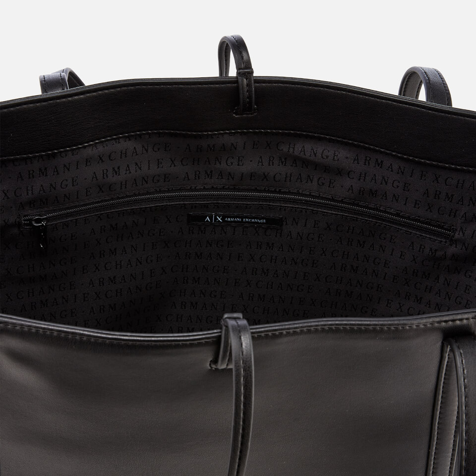 Armani Exchange Women's Nappa Look Tote Bag - Black