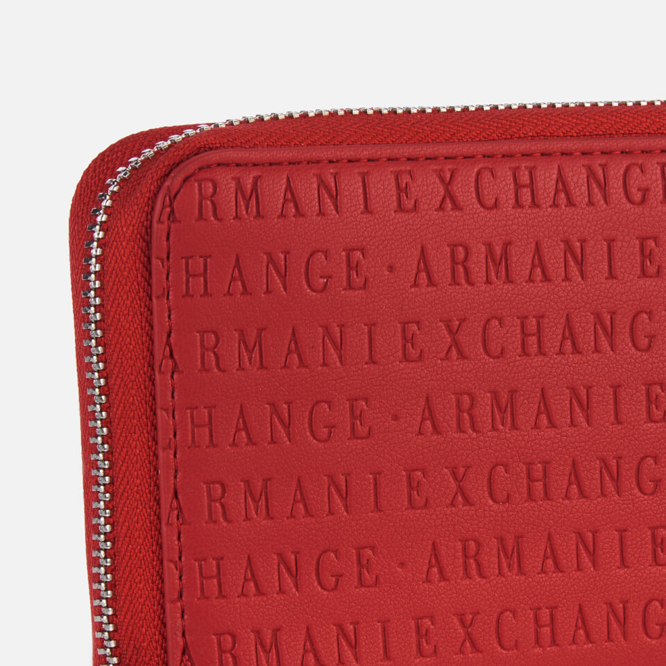 Armani Exchange Women's Zip Around Wristlet Purse - Red