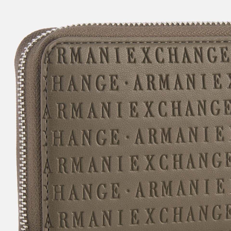 Armani Exchange Women's Zip Around Wristlet Purse - Beige