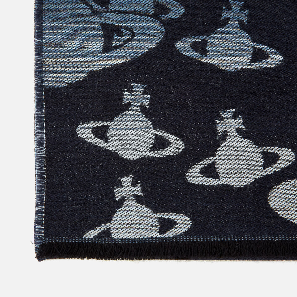 Vivienne Westwood Women's Jacquard Wool Scarf - Blue