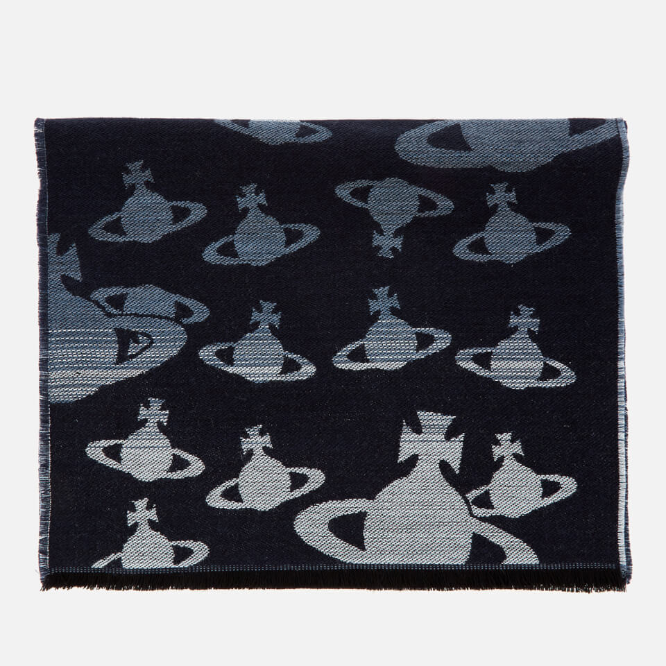 Vivienne Westwood Women's Jacquard Wool Scarf - Blue