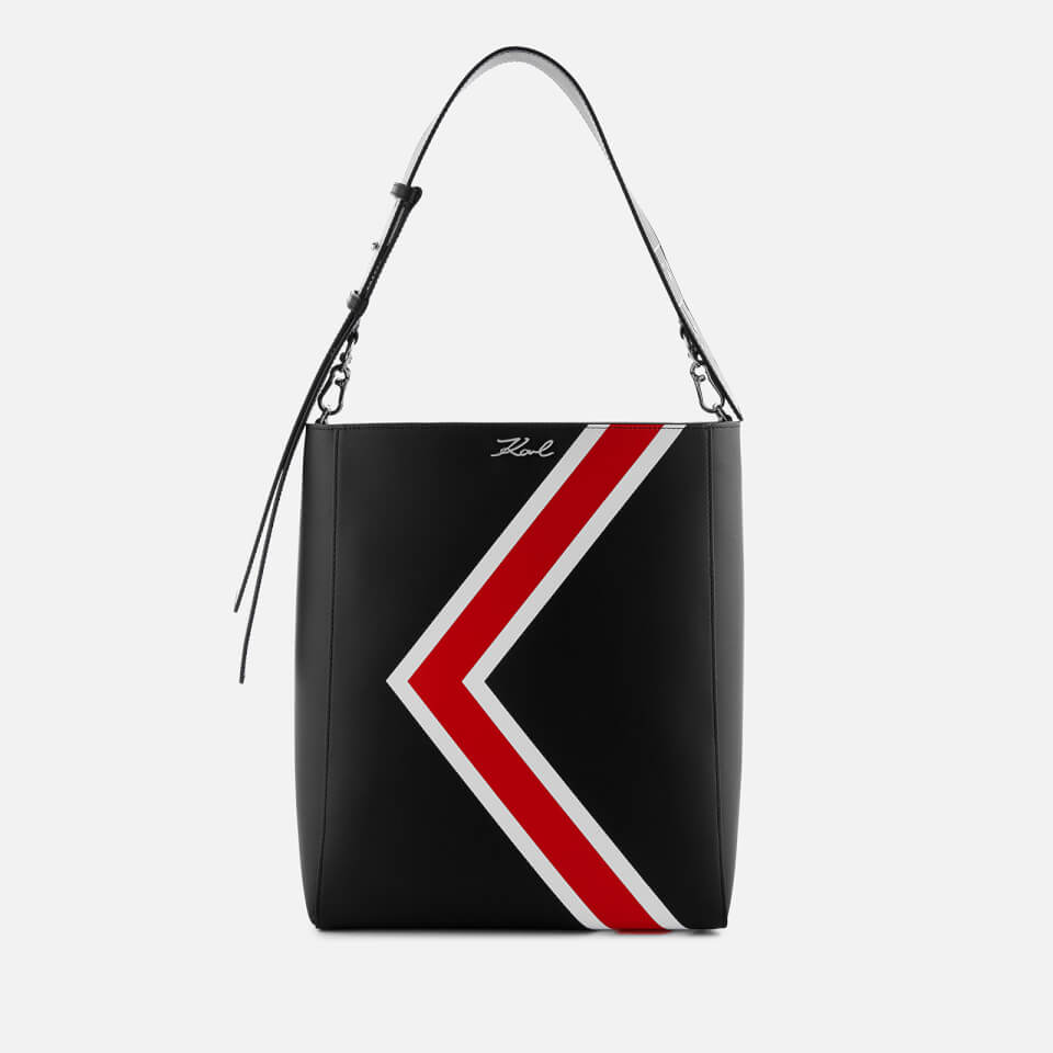 Karl Lagerfeld Women's K/Stripes Hobo Bag - Black