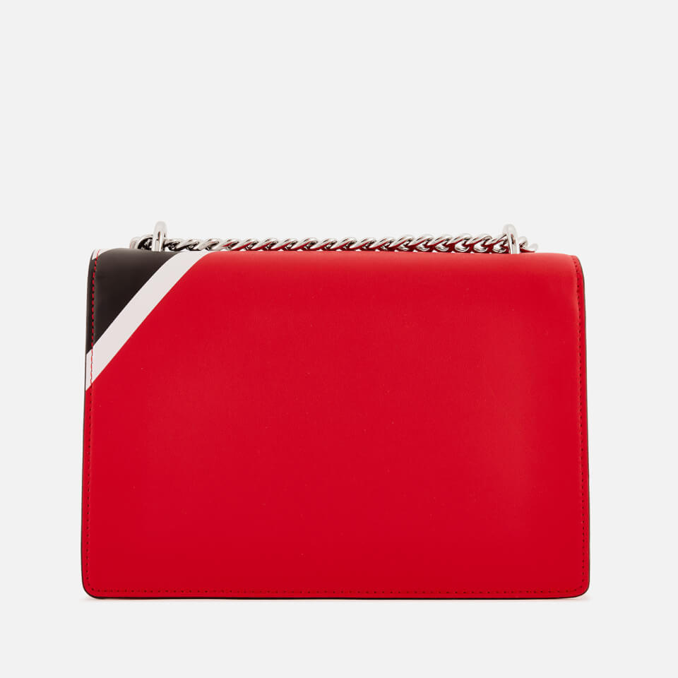 Karl Lagerfeld Women's K/Stripes Shoulder Bag - Red