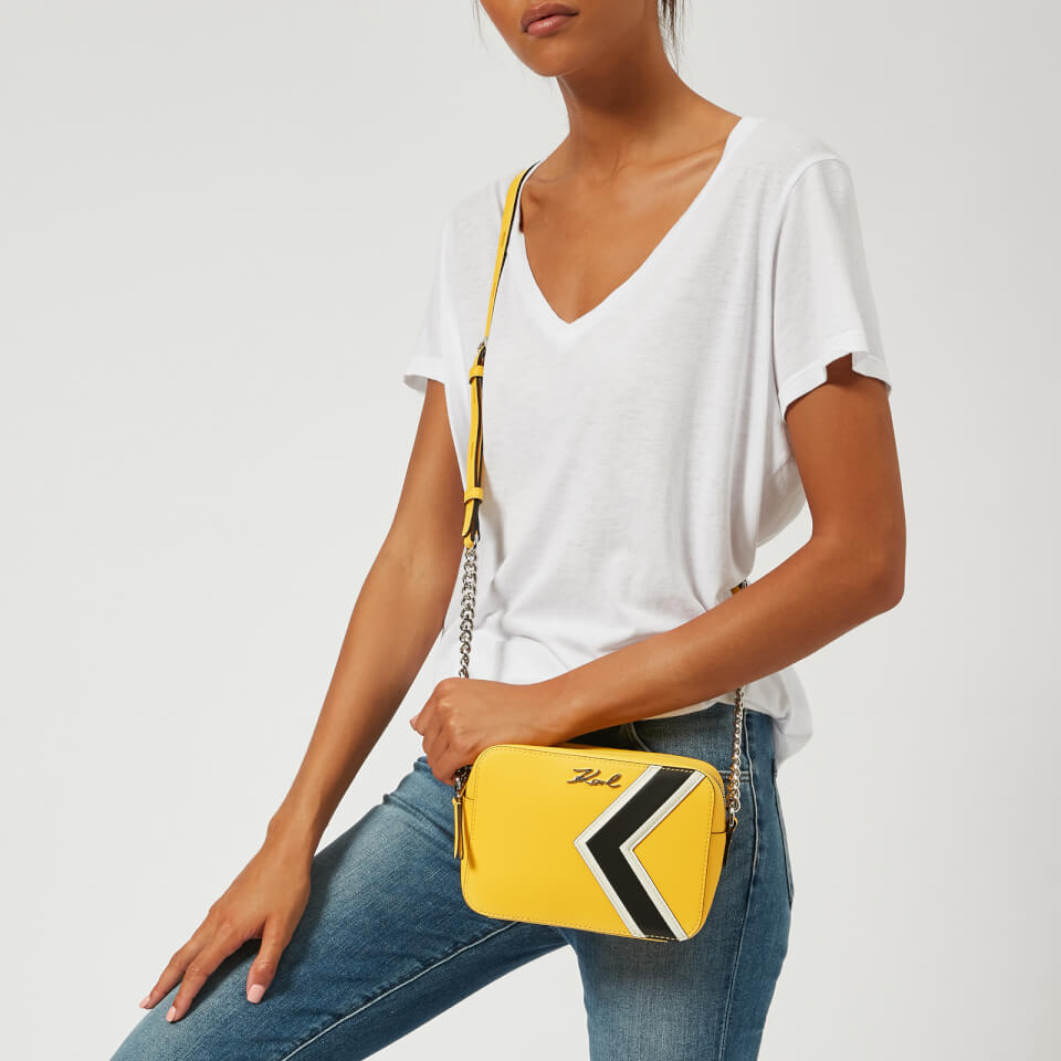 Karl Lagerfeld Women's K/Stripes Bag - Yellow