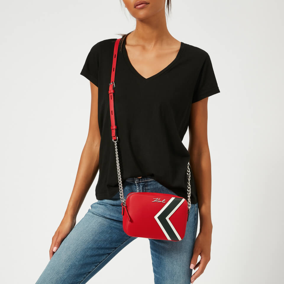 Karl Lagerfeld Women's K/Stripes Bag - Red