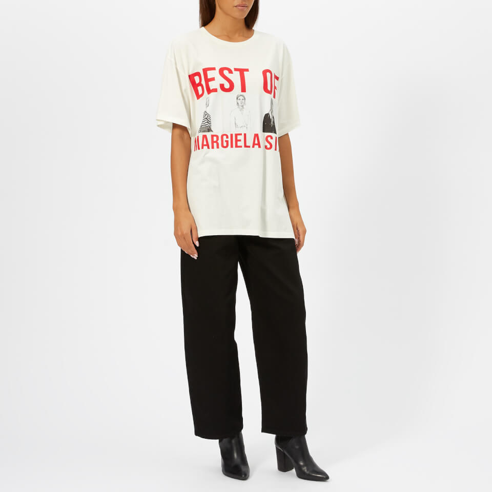 MM6 Maison Margiela Women's Oversized Print T-Shirt - White