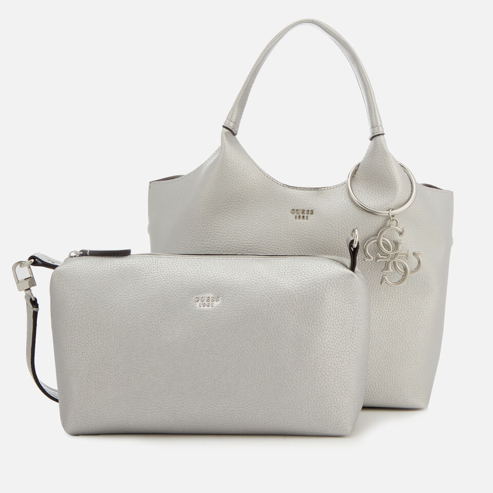 Guess Women's Flora Small Shopper Bag - Silver