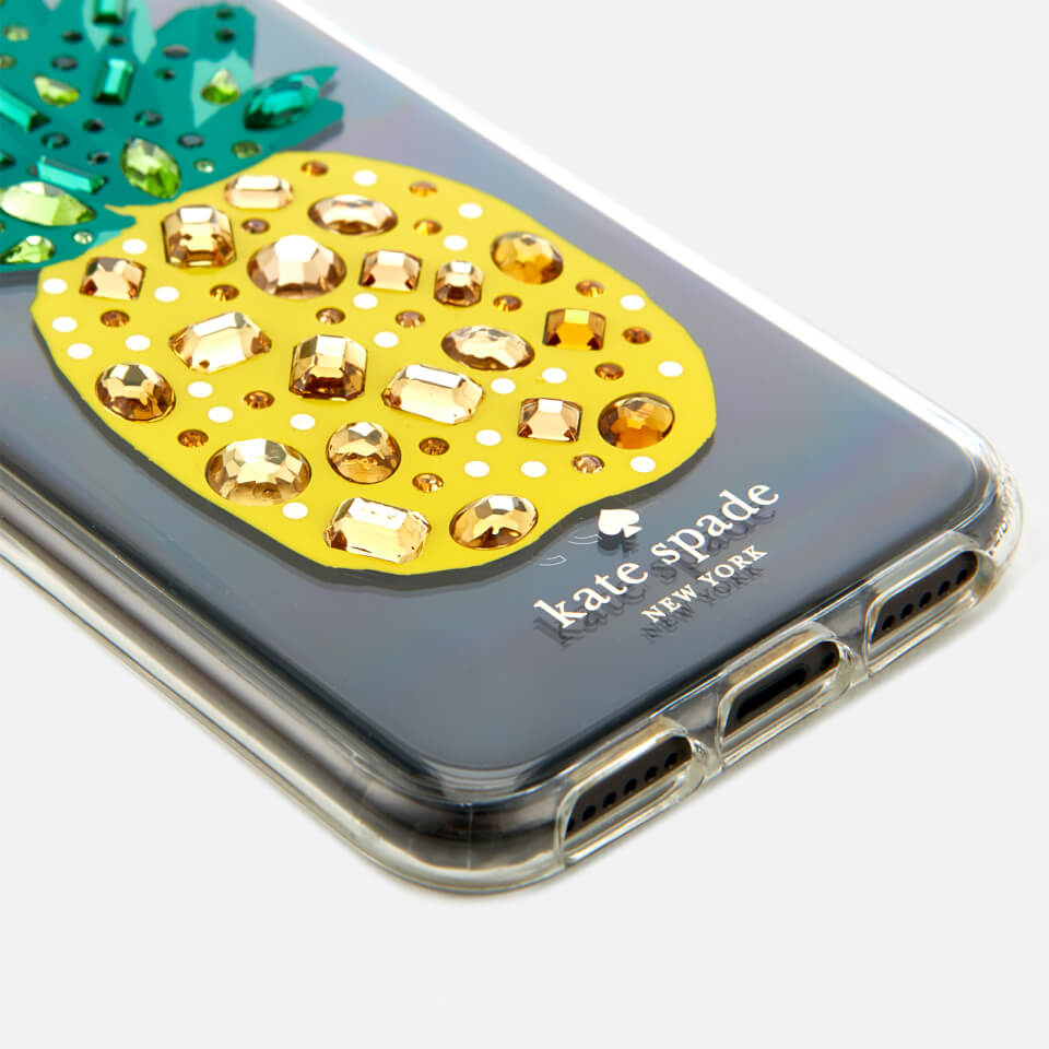 Kate Spade New York Women's Jewelled Pineapple iPhone 8 Cover - Clear/Multi