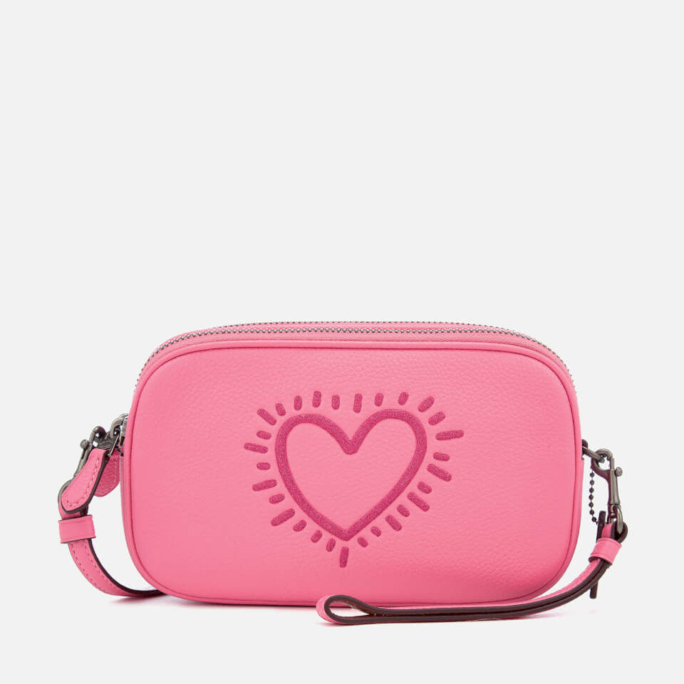 Coach Women's X Keith Haring Cross Body Clutch Bag - Bright Pink