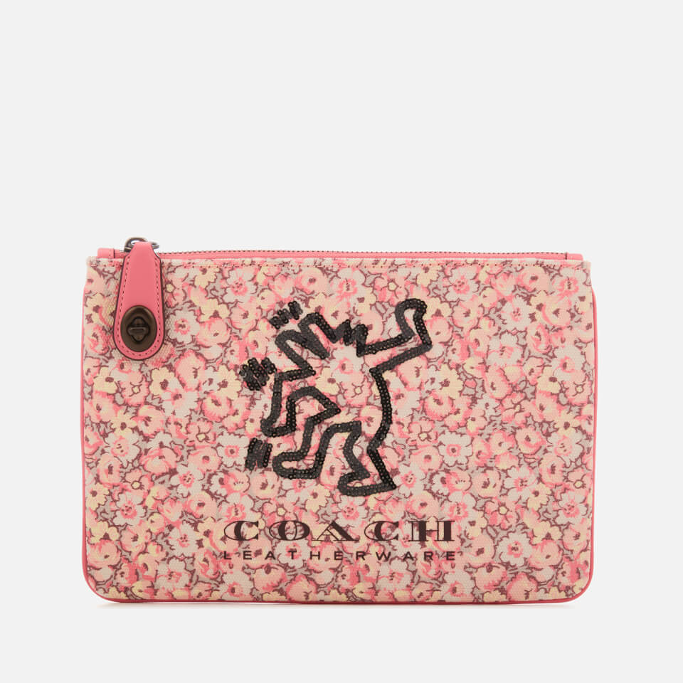 Coach Women's X Keith Haring Turnlock 26 Pouch - Bright Pink