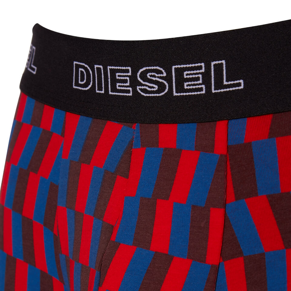 Diesel Men's Shawn Three Pack Boxer Shorts - Red Multi Pattern